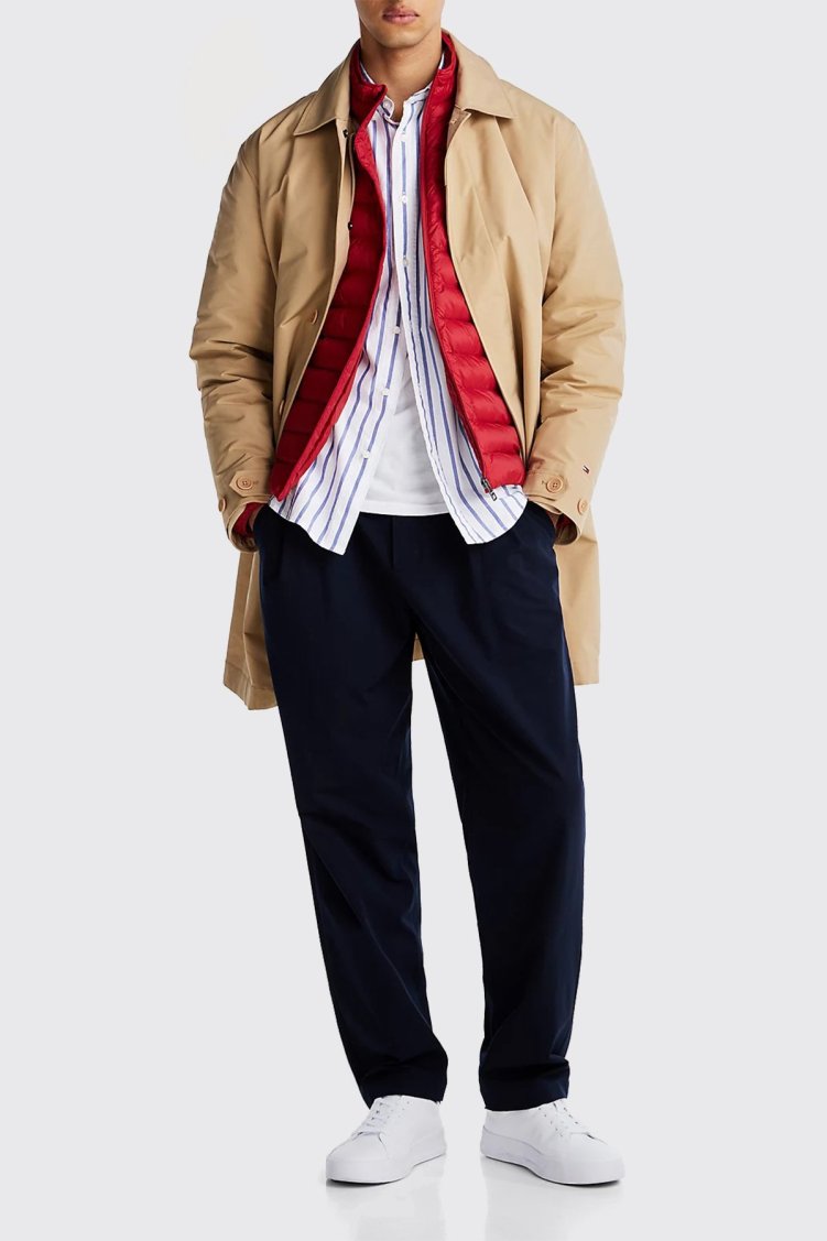 Tommy Hilfiger Logolu Deri Karışımlı Kalın Taban Sneaker Erkek Ayakkabı FM0FM05367 0LD BEYAZ - Tommy Hilfiger (1)