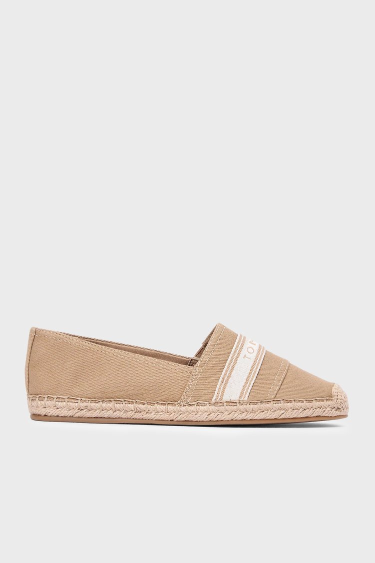 Tommy Hilfiger Logolu Espadril Kadın Ayakkabı FW0FW09334 RBC BEJ - Tommy Hilfiger