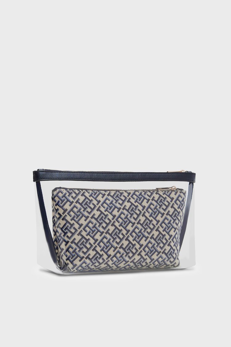 Tommy Hilfiger Logolu Fermuarlı Aksesuar Kadın Çanta AW0AW18708 0GY Mavi - Tommy Hilfiger (1)