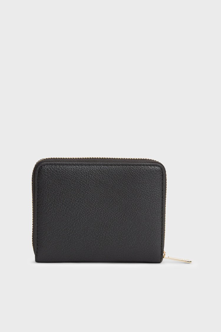 Tommy Hilfiger Logolu Fermuarlı Kadın Cüzdan AW0AW18475 BDS Siyah - Tommy Hilfiger (1)