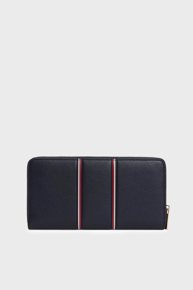 Tommy Hilfiger Logolu Fermuarlı Kadın Cüzdan AW0AW18654 DW6 LACİVERT - Tommy Hilfiger (1)