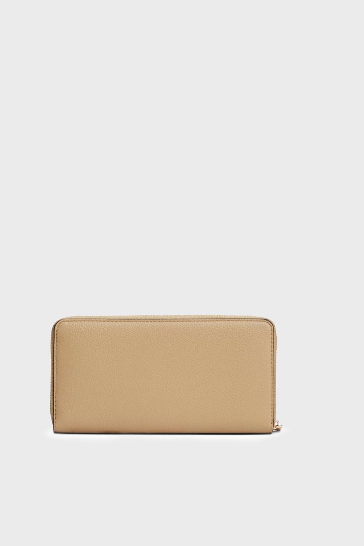 Tommy Hilfiger Logolu Fermuarlı Kadın Cüzdan AW0AW18760 RBL Koyu bej - Tommy Hilfiger (1)