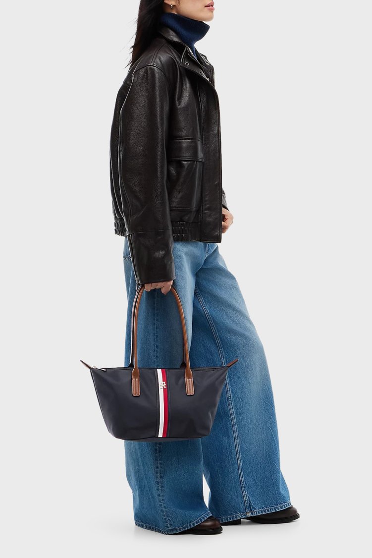 Tommy Hilfiger Logolu Omuz Askılı Kadın Çanta AW0AW19309 DW6 Lacivert - Tommy Hilfiger (1)