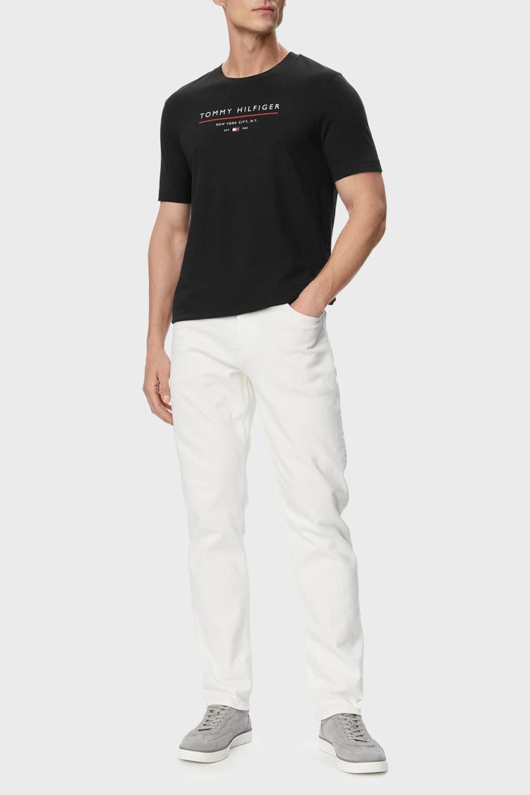 Tommy Hilfiger Logolu Pamuklu Regular Fit Bisiklet Yaka Erkek T Shirt MW0MW44359 BDS Siyah - Tommy Hilfiger (1)