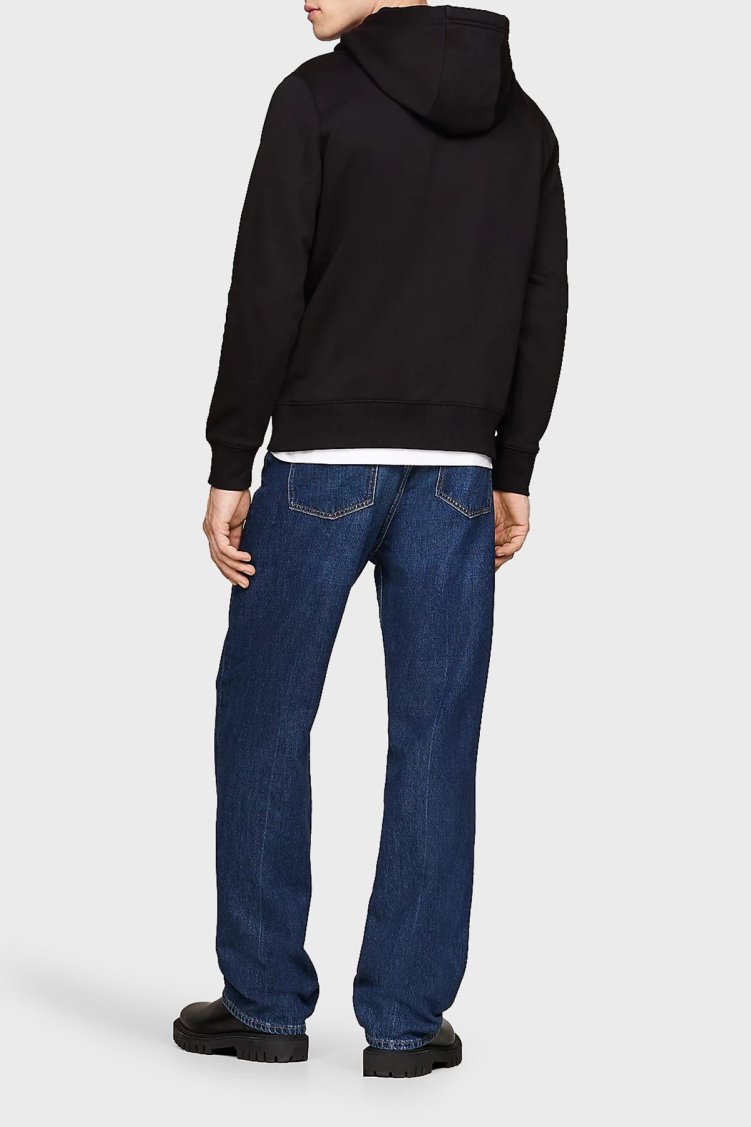 Tommy Hilfiger Logolu Pamuklu Regular Fit Kapüşonlu Erkek Sweat MW0MW37361 BDS SİYAH - Tommy Hilfiger (1)