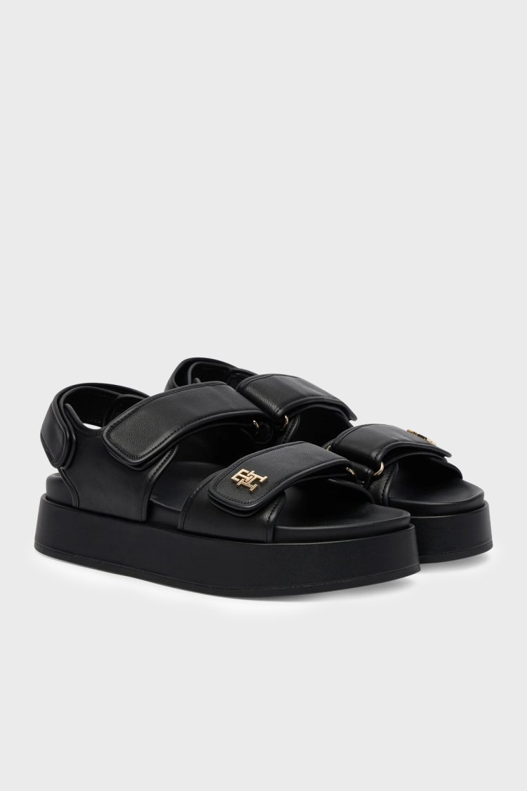 Tommy Hilfiger Logolu Platform Kadın Sandalet FW0FW09119 BDS SİYAH - Tommy Hilfiger (1)