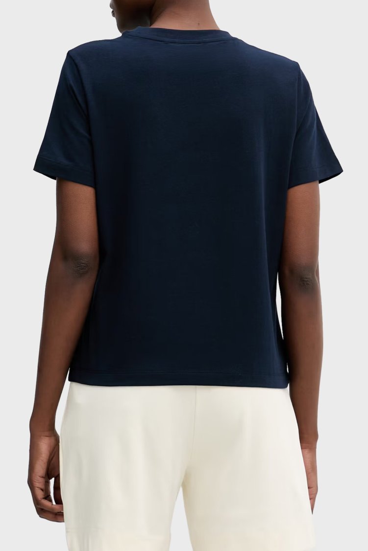 Tommy Hilfiger Logolu Regular Fit Bisiklet Yaka Kadın T Shirt WW0WW49941 C1G Lacivert - Tommy Hilfiger (1)