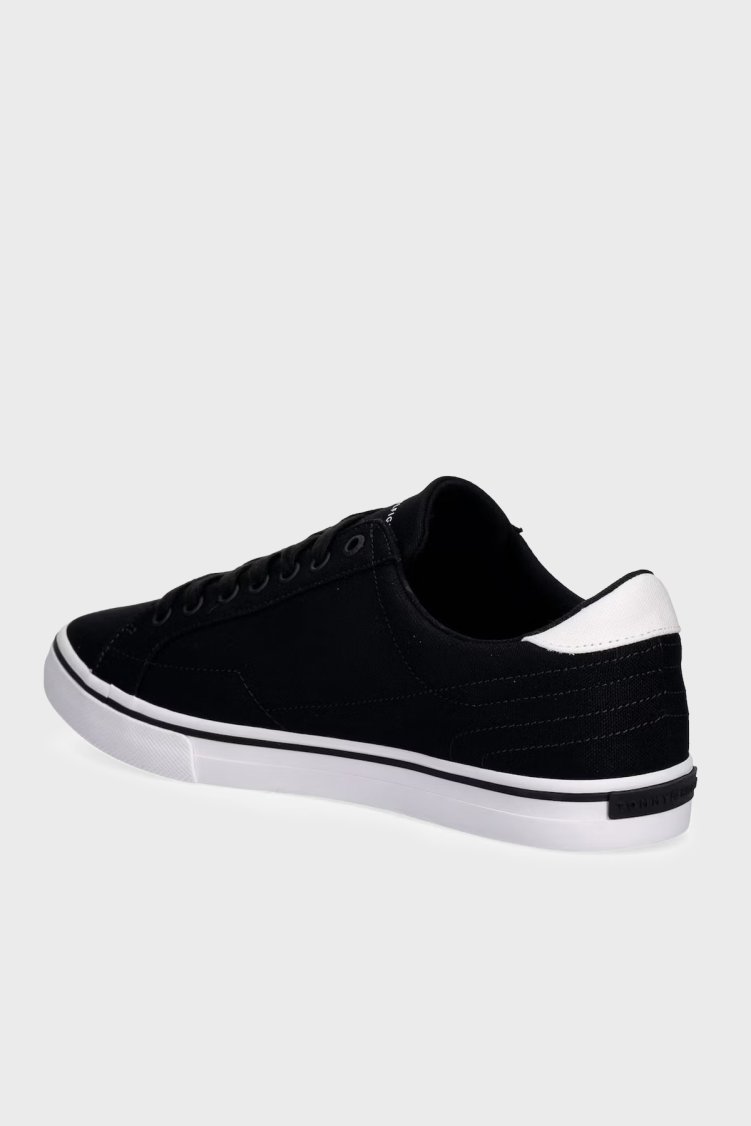 Tommy Hilfiger Logolu Sneaker Erkek Ayakkabı FM0FM05688 BDS SİYAH - Tommy Hilfiger (1)
