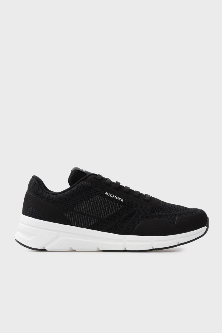 Tommy Hilfiger Logolu Sneaker Erkek Ayakkabı FM0FM05720 BDS SİYAH - Tommy Hilfiger
