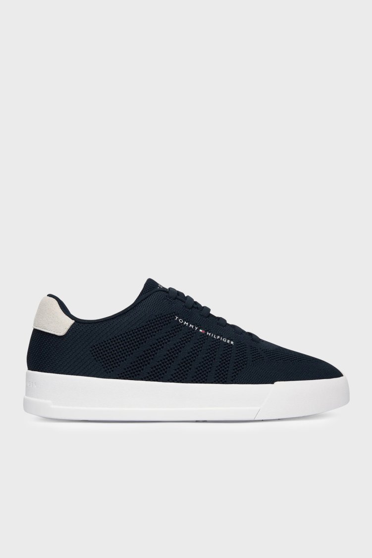 Tommy Hilfiger Logolu Sneaker Erkek Ayakkabı FM0FM05823 DW5 LACİVERT - Tommy Hilfiger