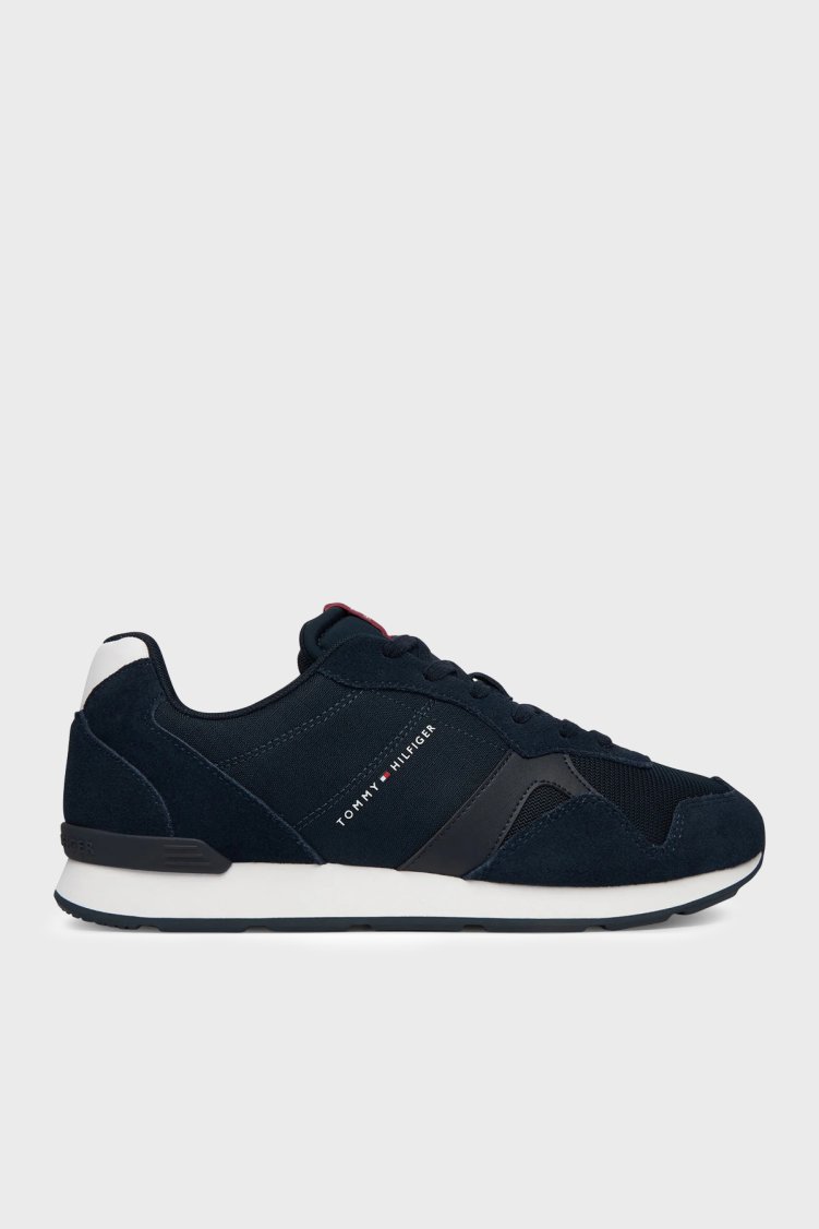 Tommy Hilfiger Logolu Sneaker Erkek Ayakkabı FM0FM05830 DW5 LACİVERT - Tommy Hilfiger