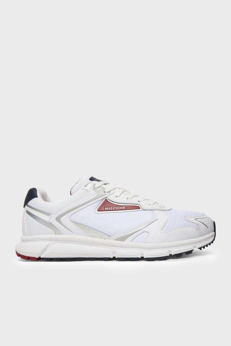 Tommy Hilfiger Logolu Sneaker Erkek Ayakkabı FM0FM05833 YBS BEYAZ - Tommy Hilfiger