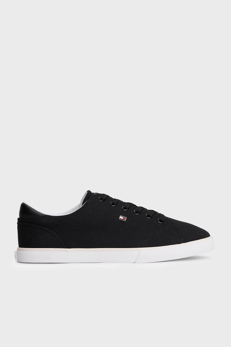 Tommy Hilfiger Logolu Sneaker Kadın Ayakkabı FW0FW09102 BDS SİYAH - Tommy Hilfiger