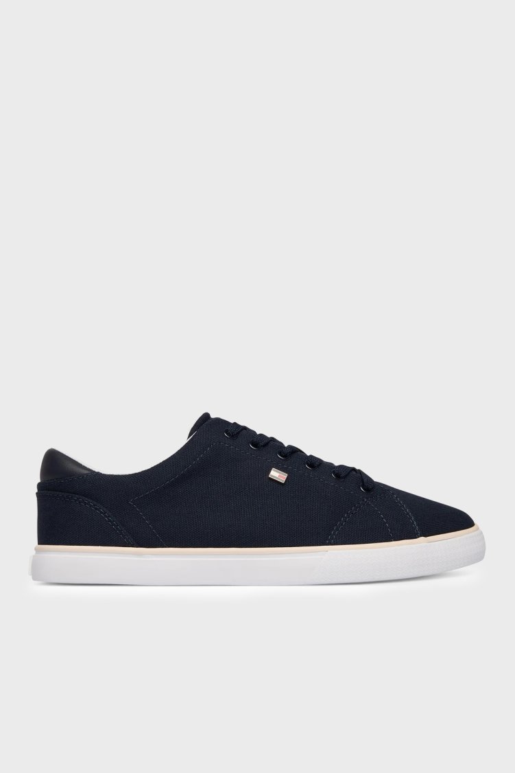 Tommy Hilfiger Logolu Sneaker Kadın Ayakkabı FW0FW09102 DW6 LACİVERT - Tommy Hilfiger