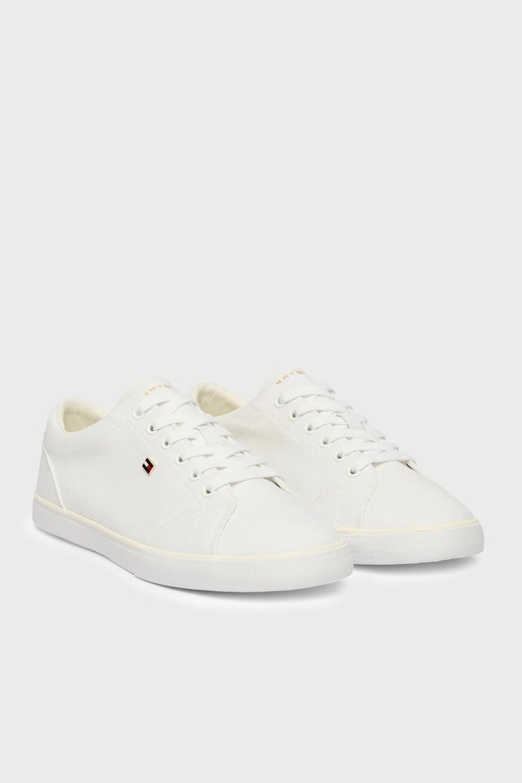 Tommy Hilfiger Logolu Sneaker Kadın Ayakkabı FW0FW09102 YBS BEYAZ - Tommy Hilfiger (1)