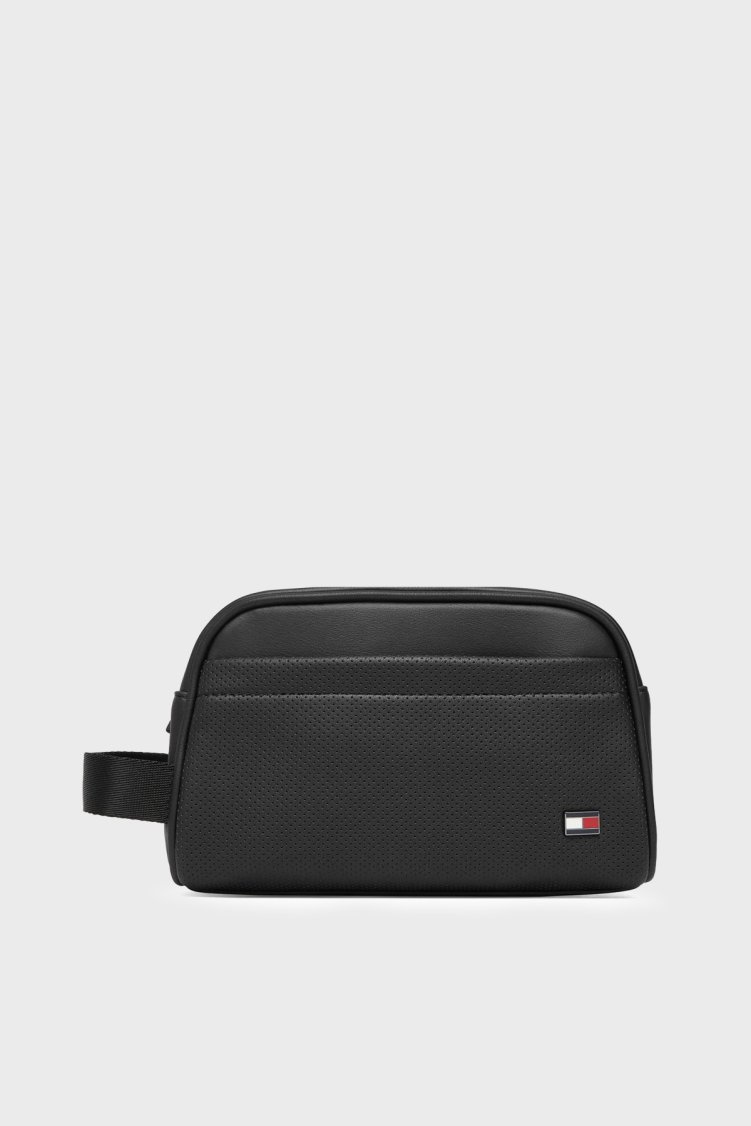 Tommy Hilfiger Logolu Tek Saplı Aksesuar Erkek Çanta AM0AM14764 BDS Siyah - Tommy Hilfiger