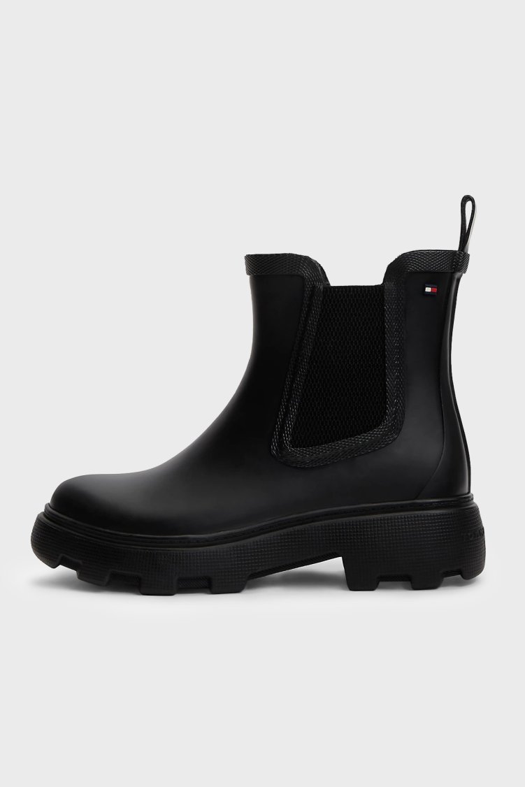 Tommy Hilfiger Logolu Yüksek Taban Kadın Bot FW0FW09387 BDS Siyah - Tommy Hilfiger (1)