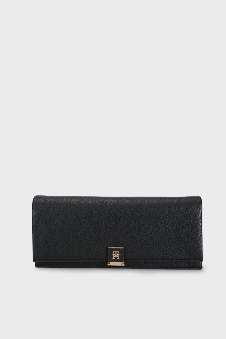 Tommy Hilfiger Logolu Zincir Askılı Kadın Çanta AW0AW19179 BDS Siyah - Tommy Hilfiger