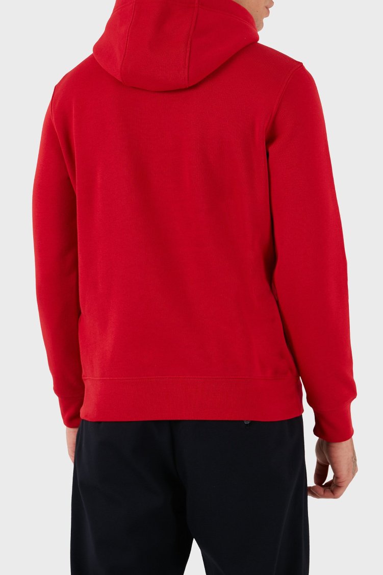 Tommy Hilfiger Pamuk Karışımlı Regular Fit Kanguru Cepli Kapüşonlu Erkek Sweat MW0MW37361 XLD KIRMIZI - Tommy Hilfiger (1)