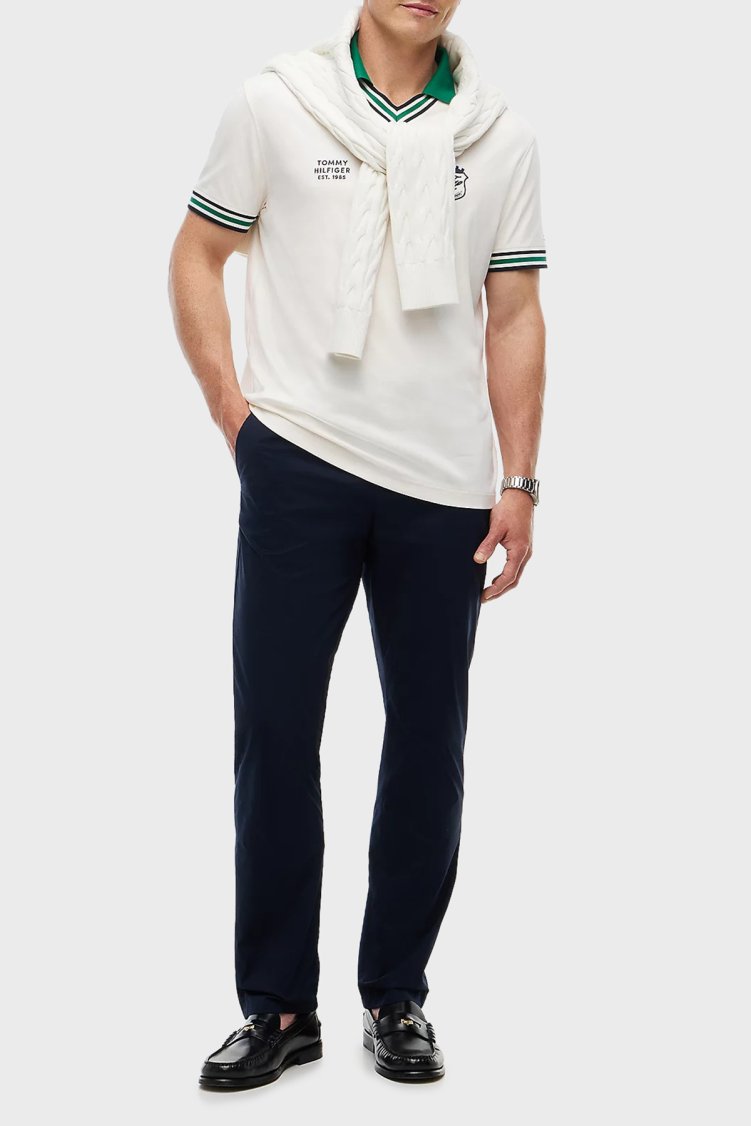 Tommy Hilfiger Pamuklu Bağlamalı Normal Bel Düz Paça Erkek Pantolon MW0MW42340 DW5 LACİVERT - Tommy Hilfiger (1)