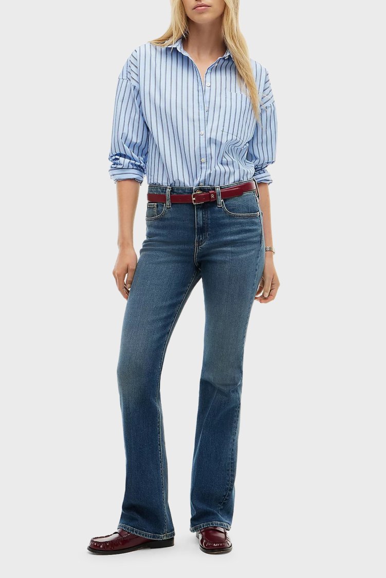 Tommy Hilfiger Pamuklu Bootcut Fit Normal Bel Jeans Kadın Kot Pantolon WW0WW52183 1A8 Mavi - Tommy Hilfiger (1)