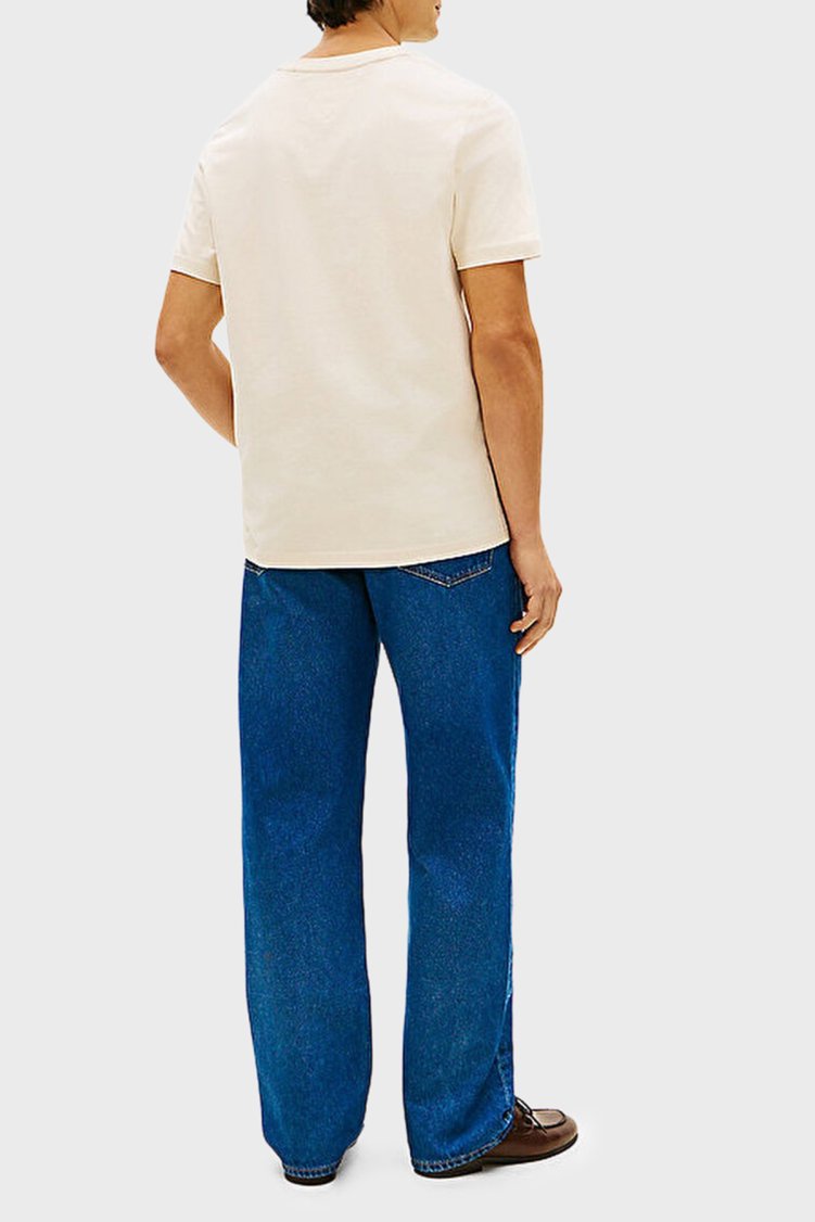 Tommy Hilfiger Pamuklu Regular Fit Bisiklet Yaka Erkek T Shirt MW0MW42385 ACJ BEJ - Tommy Hilfiger (1)