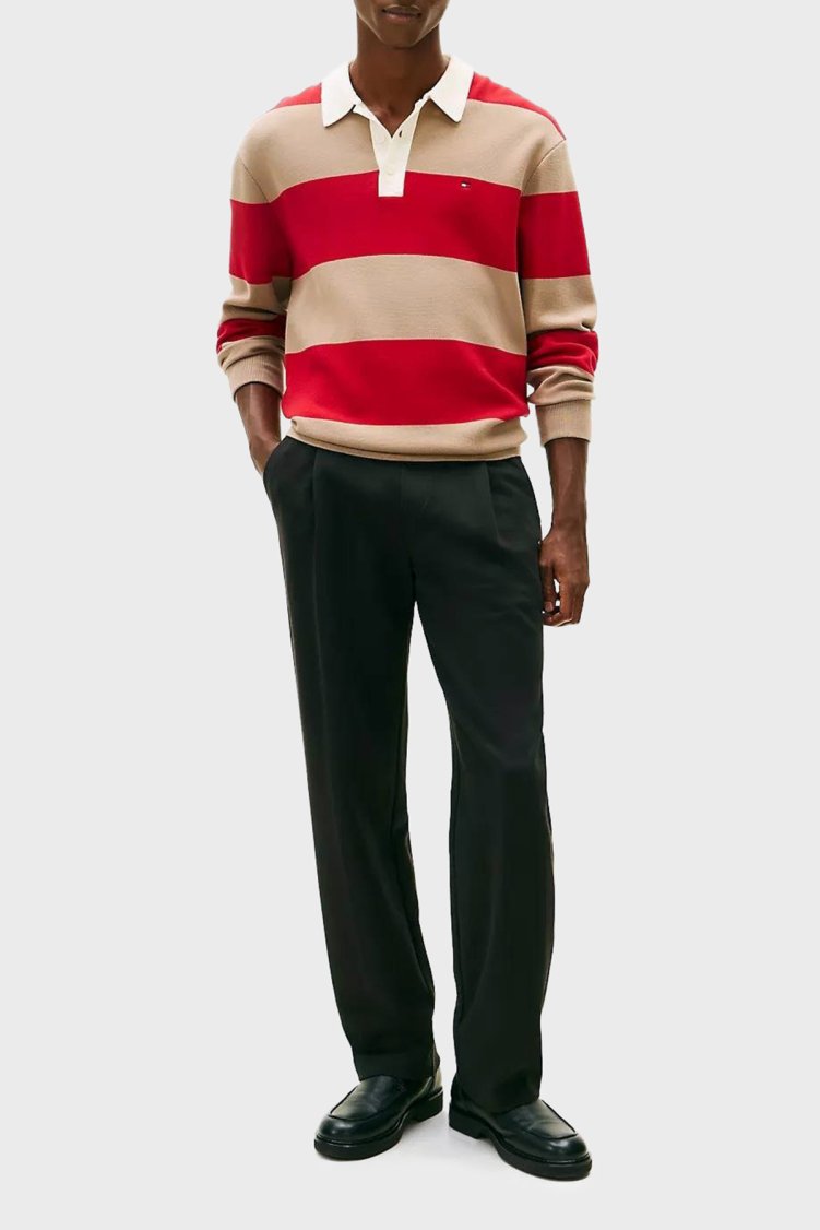 Tommy Hilfiger Pamuklu Regular Fit Düz Paça Jogger Erkek Pantolon MW0MW41763 BDS SİYAH - Tommy Hilfiger (1)