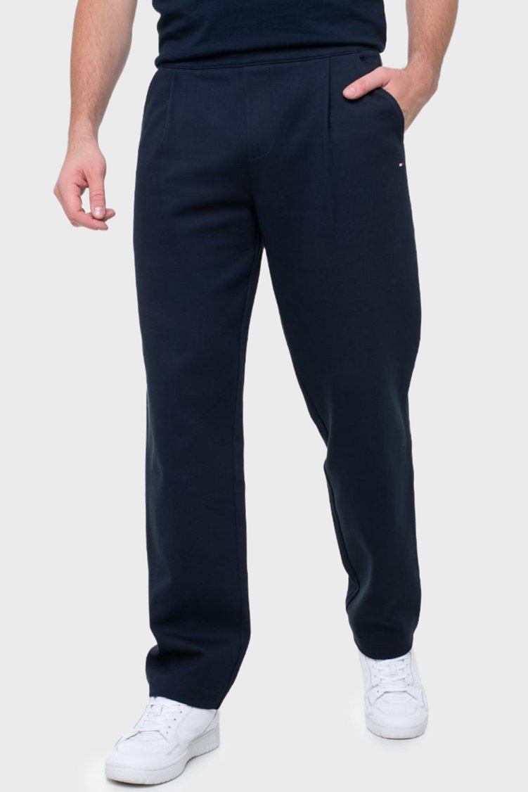 Tommy Hilfiger Pamuklu Regular Fit Düz Paça Jogger Erkek Pantolon MW0MW41763 DW5 LACİVERT - Tommy Hilfiger