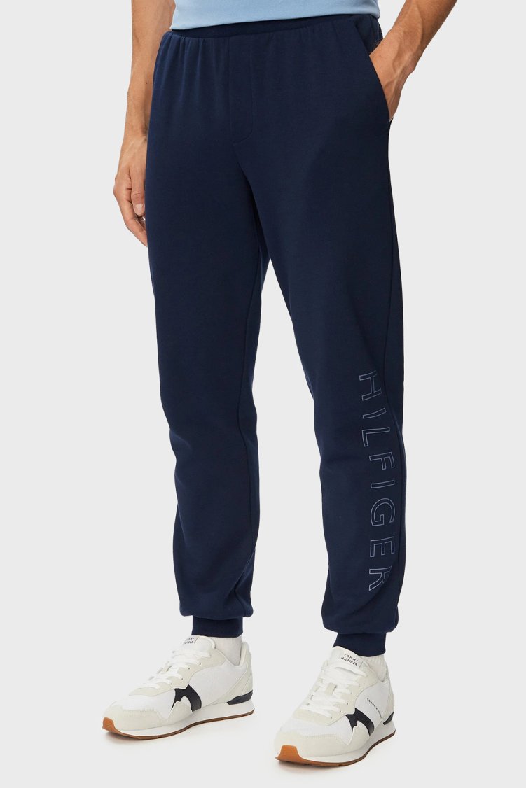Tommy Hilfiger Pamuklu Regular Fit Lastikli Bel Lastikli Paça Jogger Erkek Pantolon MW0MW43445 DCC Lacivert - Tommy Hilfiger