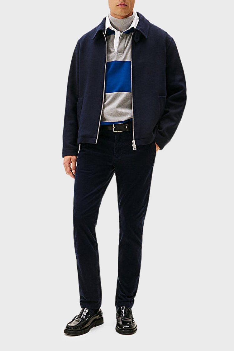Tommy Hilfiger Pamuklu Regular Fit Normal Bel Erkek Pantolon MW0MW40267 0GZ LACİVERT - Tommy Hilfiger (1)