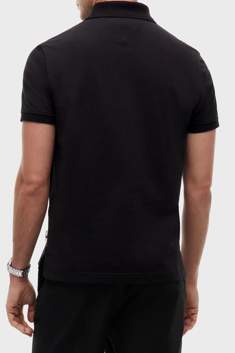 Tommy Hilfiger Pamuklu Regular Fit Yarım Fermuarlı Erkek Polo Yaka T Shirt MW0MW42762 BDS SİYAH - Tommy Hilfiger (1)