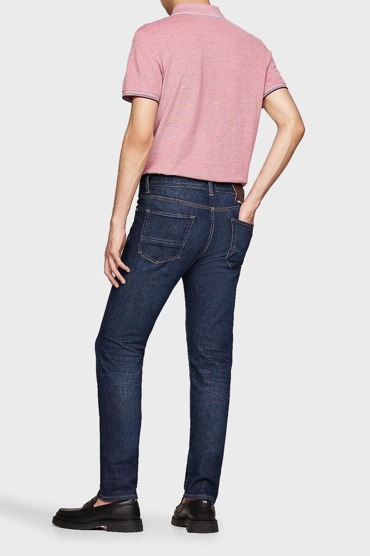 Tommy Hilfiger Pamuklu Slim Fit Dar Paça Jeans Erkek Kot Pantolon MW0MW35717 1BN LACİVERT - Tommy Hilfiger (1)