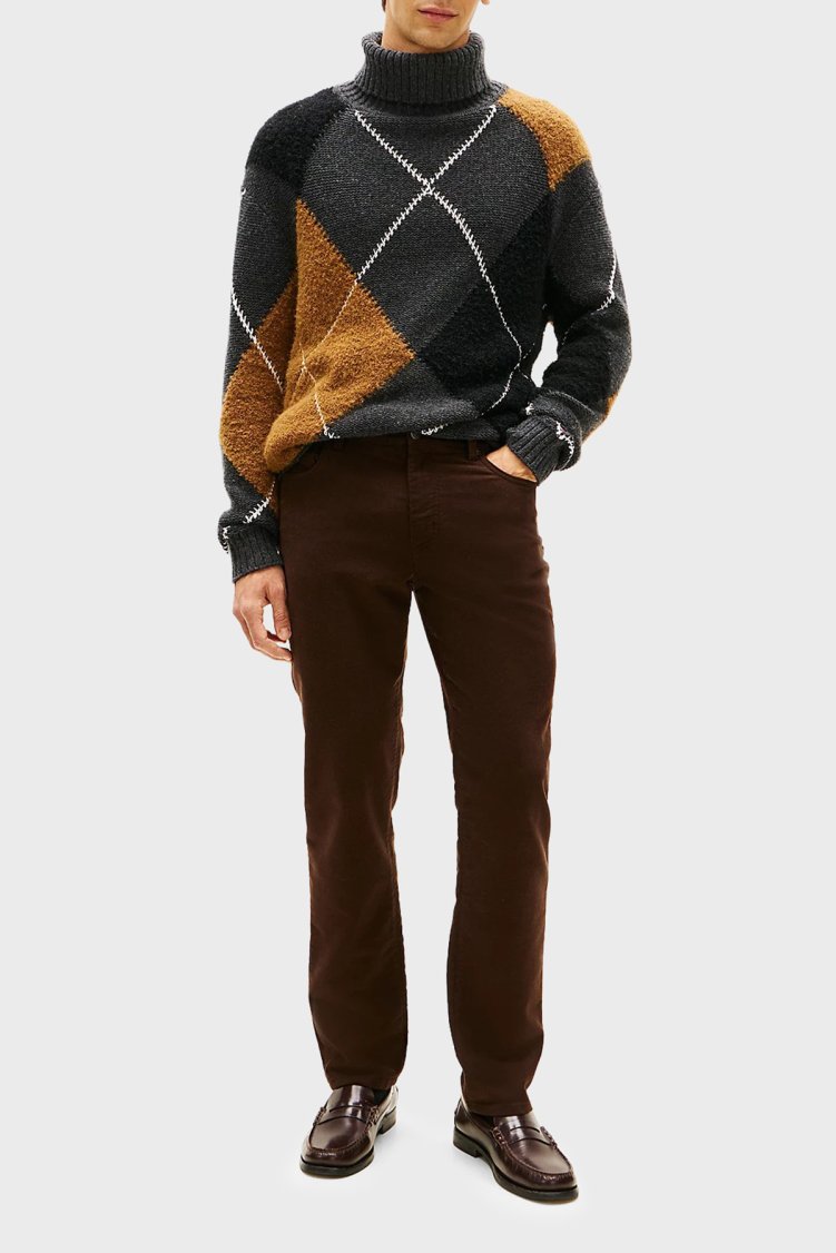 Tommy Hilfiger Pamuklu Straight Fit Normal Bel Erkek Pantolon MW0MW40266 GUE KAHVE - Tommy Hilfiger (1)