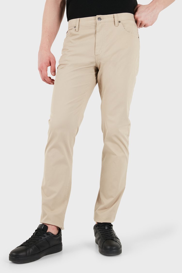 Tommy Hilfiger Pamuklu Straight Fit Normal Bel Erkek Pantolon MW0MW40915 RBT KUM - Tommy Hilfiger