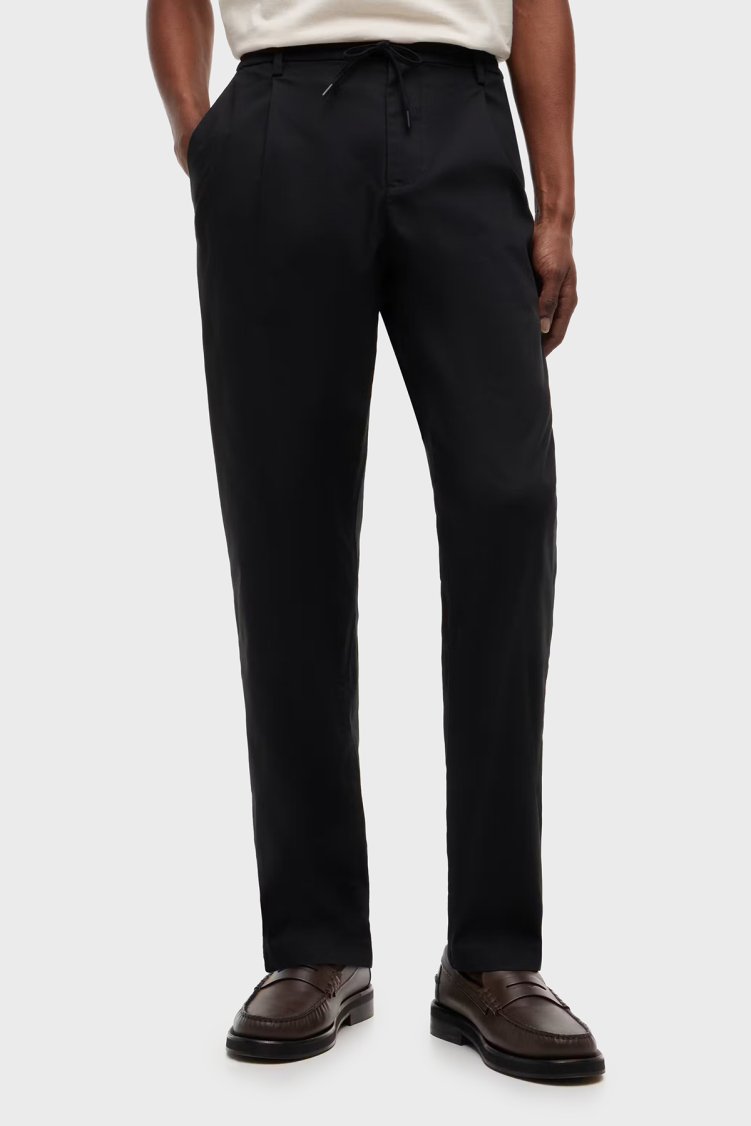 Tommy Hilfiger Pamuklu Tapered Fit Daralan Paça Erkek Pantolon MW0MW39702 BDS Siyah - Tommy Hilfiger