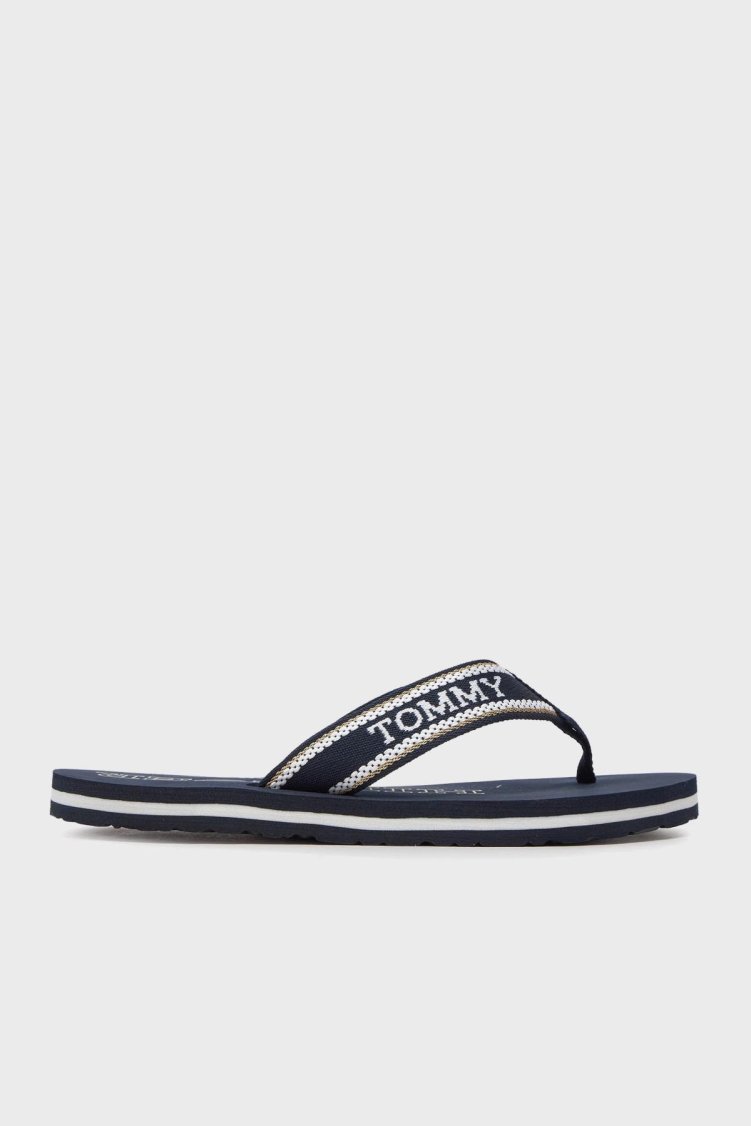 Tommy Hilfiger Parmak Arası Kadın Terlik FW0FW07905 DW6 LACİVERT - Tommy Hilfiger