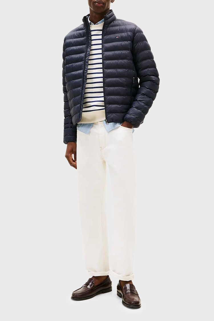 Tommy Hilfiger Regular Fit Dik Yaka Kapitoneli Erkek Mont MW0MW39990 DW5 LACİVERT - Tommy Hilfiger (1)