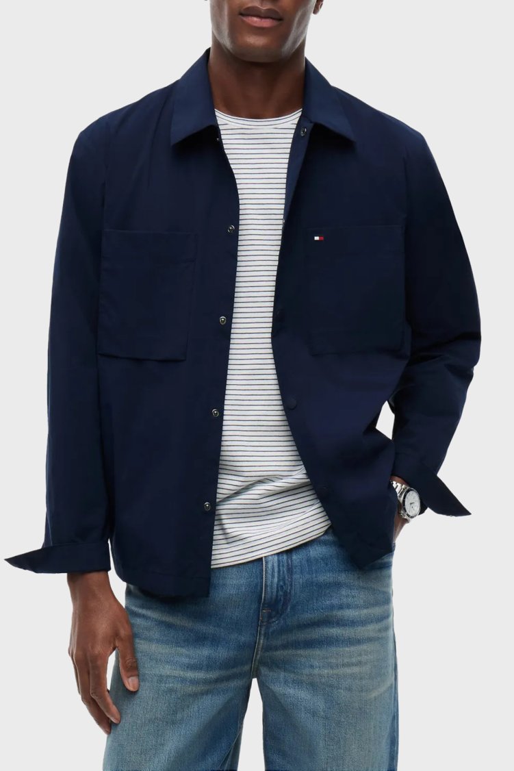 Tommy Hilfiger Regular Fit Klasik Yaka Çıtçıt Düğmeli Erkek Ceket MW0MW45094 DCC Lacivert - Tommy Hilfiger