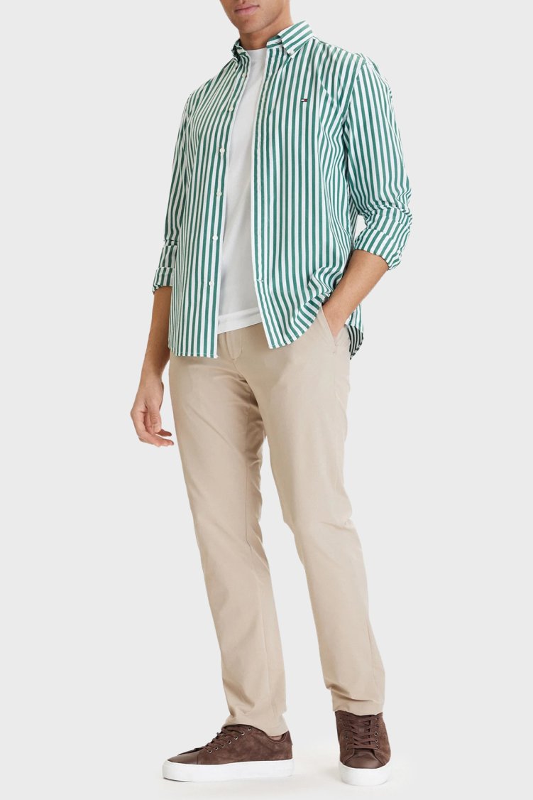 Tommy Hilfiger Regular Fit Normal Bel Düz Paça Erkek Pantolon MW0MW43408 RBT KUM - Tommy Hilfiger (1)