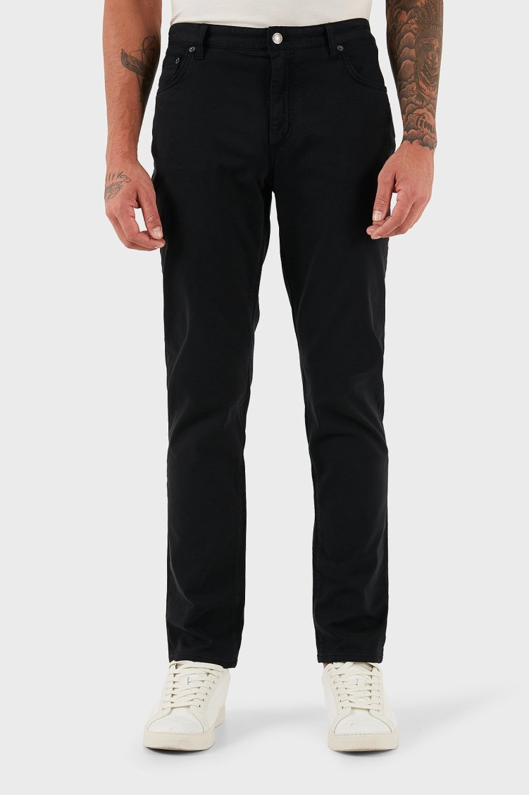 Tommy Hilfiger Streç Pamuklu Comfort Fit Normal Bel Düz Paça Erkek Pantolon MW0MW38810 BDS SİYAH - Tommy Hilfiger (1)