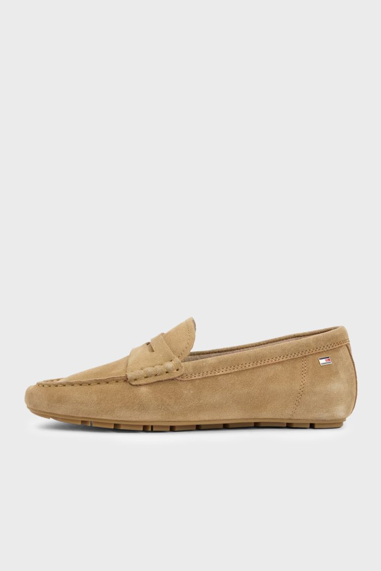Tommy Hilfiger Süet Loafer Kadın Ayakkabı FW0FW08558 RBC KOYU HAKİ - Tommy Hilfiger (1)
