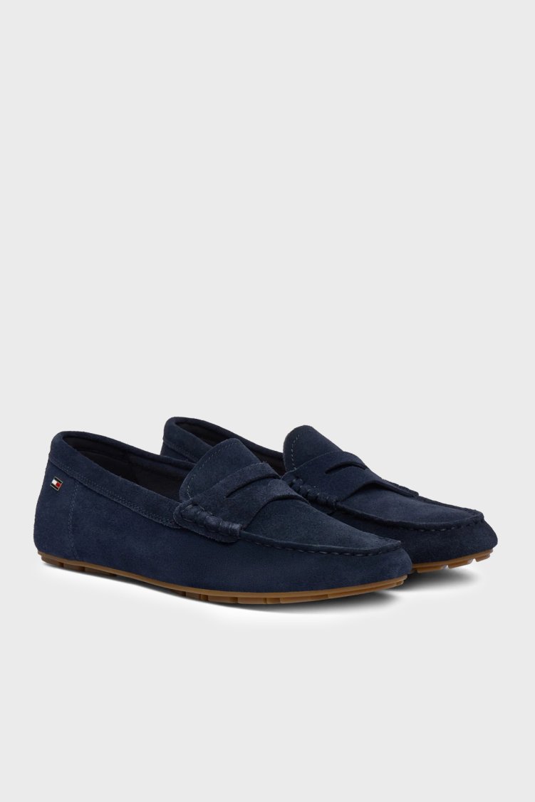 Tommy Hilfiger Süet Makosen Kadın Ayakkabı FW0FW08558 DW6 LACİVERT - Tommy Hilfiger (1)