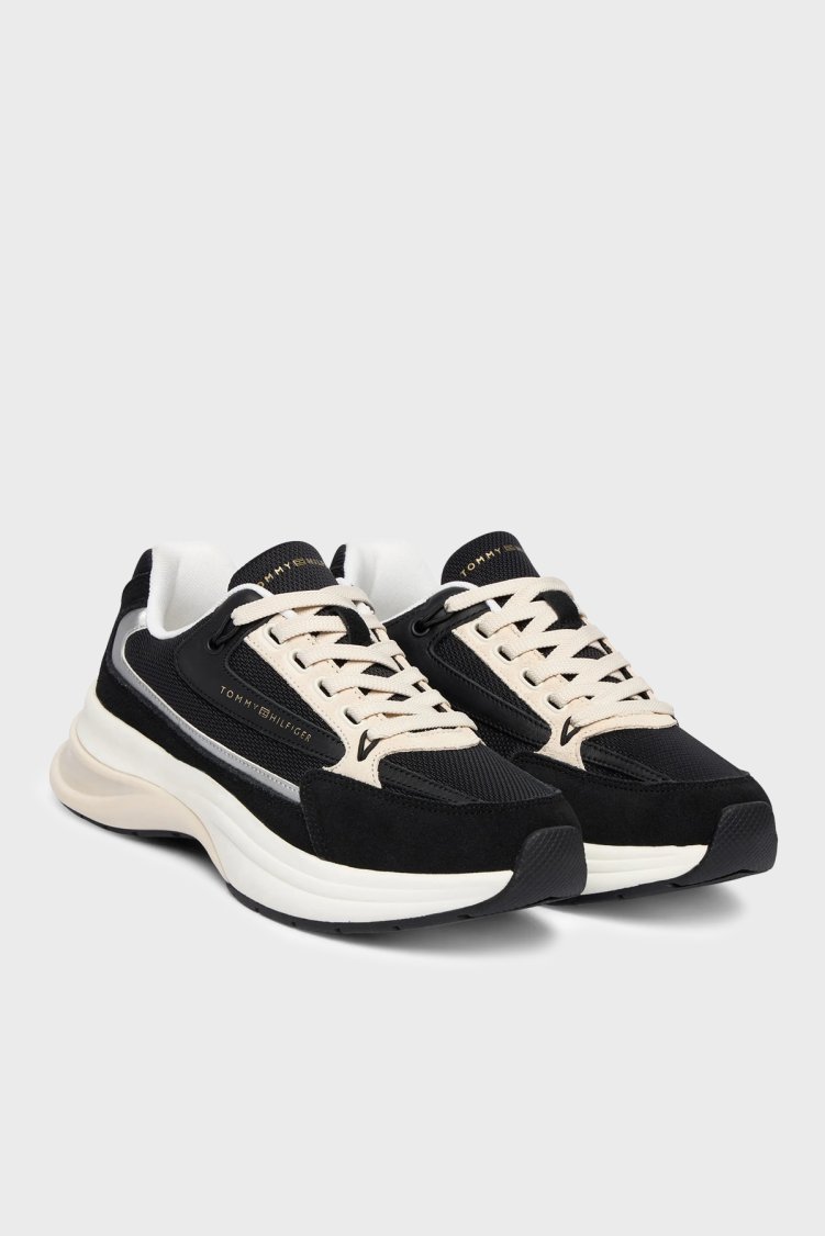 Tommy Hilfiger Süet Sneaker Kadın Ayakkabı FW0FW09187 BDS SİYAH - Tommy Hilfiger (1)