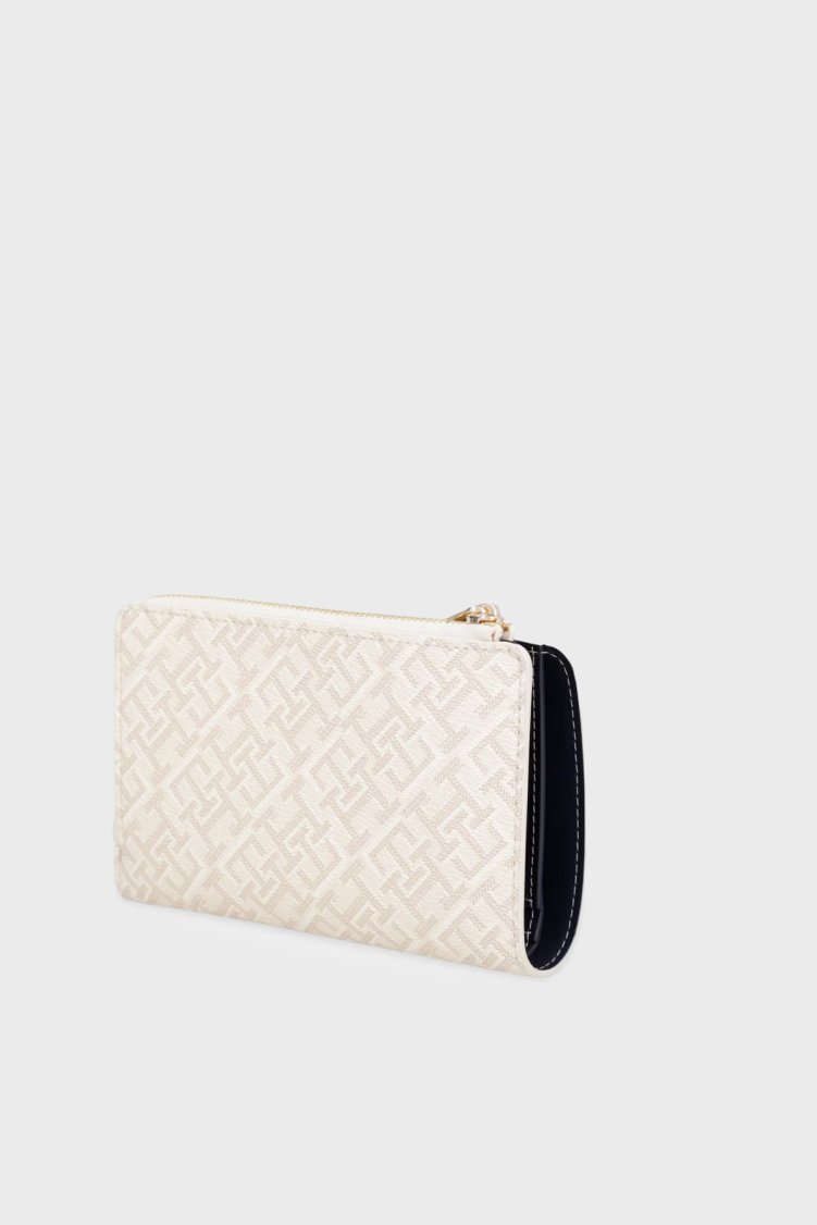 Tommy Hilfiger Tamamı Logolu Fermuarlı Kadın Cüzdan AW0AW18594 0F4 BEJ - Tommy Hilfiger (1)