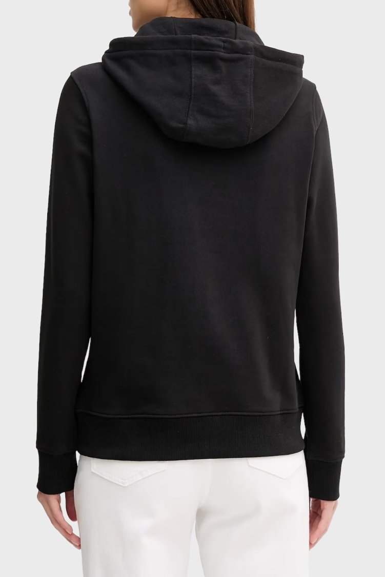 Tommy Jeans Baskılı Pamuklu Relaxed Fit Kapüşonlu Crop Kadın Sweat DW0DW20943 BDS SİYAH - Tommy Jeans (1)