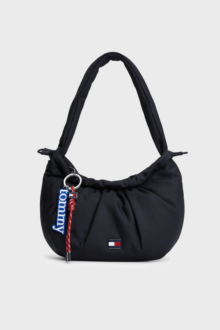 Tommy Jeans Charmlı Omuz Askılı Kadın Çanta AW0AW18780 BDS Siyah - Tommy Jeans