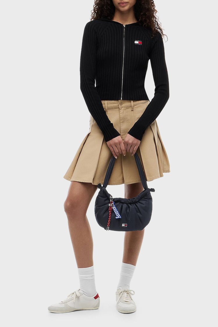 Tommy Jeans Charmlı Omuz Askılı Kadın Çanta AW0AW18780 BDS Siyah - Tommy Jeans (1)