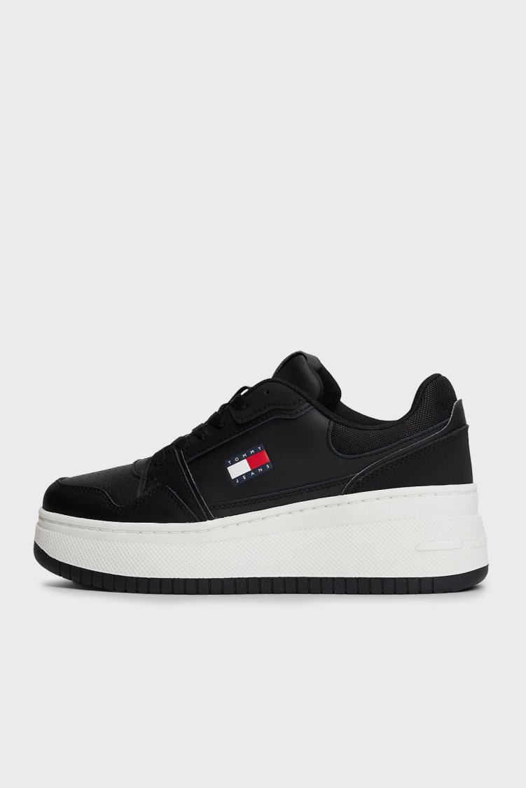 Tommy Jeans Deri Bağcıklı Sneaker Kadın Ayakkabı EN0EN02860 BDS SİYAH - Tommy Jeans (1)
