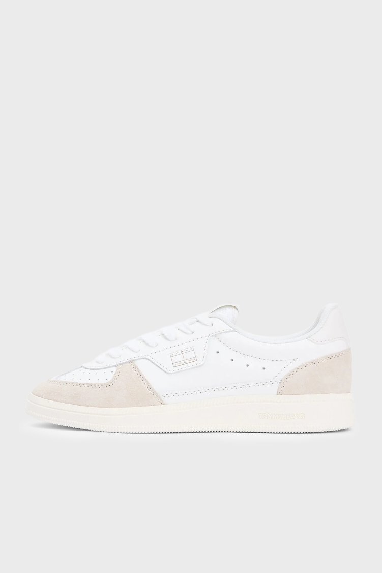 Tommy Jeans Deri Logolu Sneaker Kadın Ayakkabı EN0EN02988 01V BEYAZ - Tommy Jeans (1)