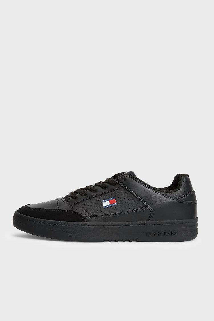 Tommy Jeans Deri Sneaker Erkek Ayakkabı EM0EM01792 BDS Siyah - Tommy Jeans (1)